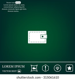 wallet icon. vector illustration. Flat design style