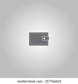 wallet icon. vector illustration. Flat design style