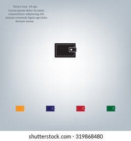 wallet icon. vector illustration. Flat design style