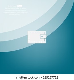 wallet icon. vector illustration. Flat design style