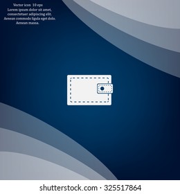 wallet icon. vector illustration. Flat design style
