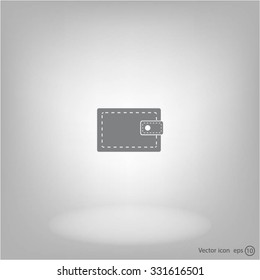 wallet icon. vector illustration. Flat design style