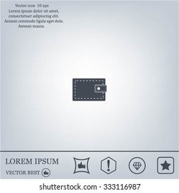 wallet icon. vector illustration. Flat design style