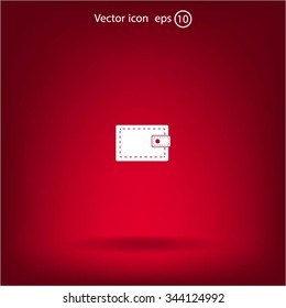 wallet icon. vector illustration. Flat design style