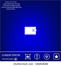 wallet icon. vector illustration. Flat design style