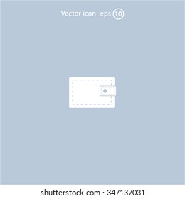 wallet icon. vector illustration. Flat design style