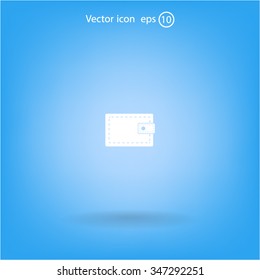 wallet icon. vector illustration. Flat design style