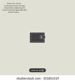 wallet icon. vector illustration. Flat design style