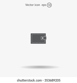 wallet icon. vector illustration. Flat design style