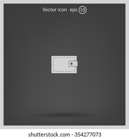 wallet icon. vector illustration. Flat design style