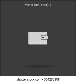 wallet icon. vector illustration. Flat design style