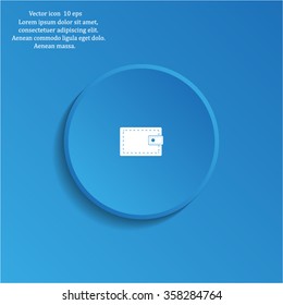 wallet icon. vector illustration. Flat design style