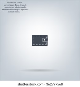 wallet icon. vector illustration. Flat design style