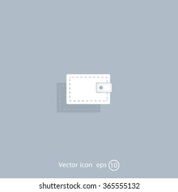 wallet icon. vector illustration. Flat design style
