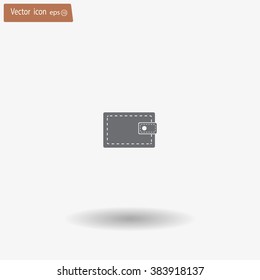 wallet icon. vector illustration. Flat design style