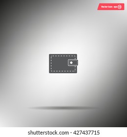 wallet icon. vector illustration. Flat design style