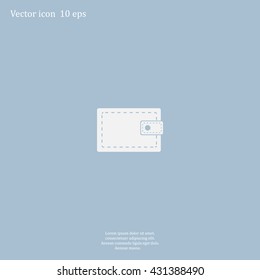 wallet icon. vector illustration. Flat design style