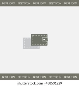 wallet icon. vector illustration. Flat design style