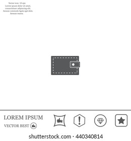 wallet icon. vector illustration. Flat design style