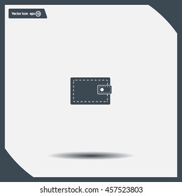 wallet icon. vector illustration. Flat design style