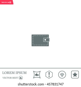 wallet icon. vector illustration. Flat design style
