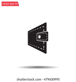 wallet icon. vector illustration. Flat design style