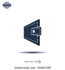 wallet icon. vector illustration. Flat design style
