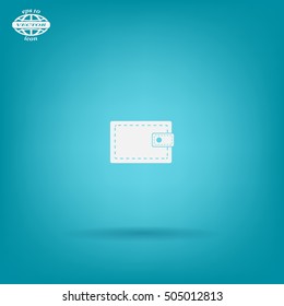 wallet icon. vector illustration. Flat design style