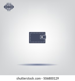 wallet icon. vector illustration. Flat design style