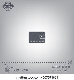 wallet icon. vector illustration. Flat design style