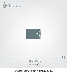 wallet icon. vector illustration. Flat design style