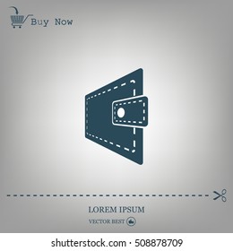 wallet icon. vector illustration. Flat design style