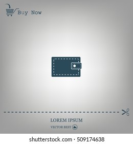wallet icon. vector illustration. Flat design style