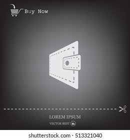wallet icon. vector illustration. Flat design style
