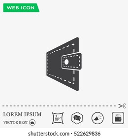 wallet icon. vector illustration. Flat design style