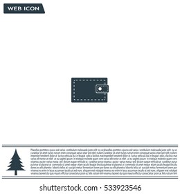 wallet icon. vector illustration. Flat design style