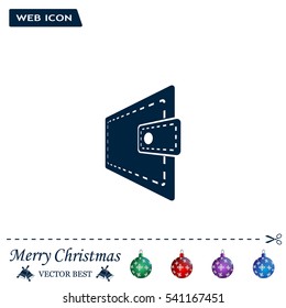 wallet icon. vector illustration. Flat design style