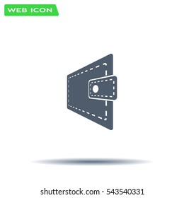 wallet icon. vector illustration. Flat design style