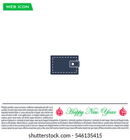 wallet icon. vector illustration. Flat design style