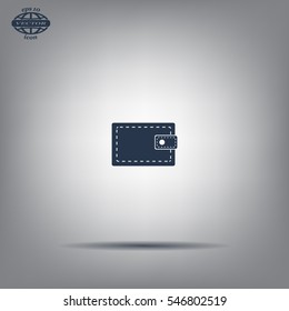 wallet icon. vector illustration. Flat design style