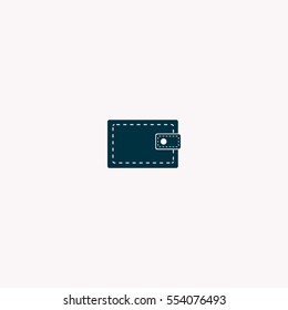 wallet icon. vector illustration. Flat design style