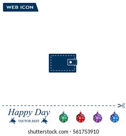 wallet icon. vector illustration. Flat design style