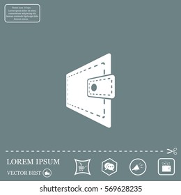 wallet icon. vector illustration. Flat design style