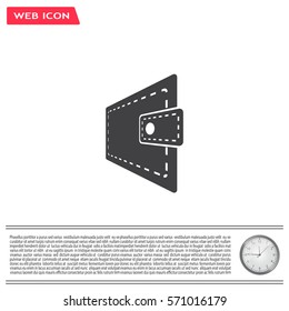 wallet icon. vector illustration. Flat design style