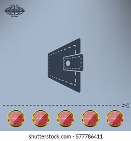 wallet icon. vector illustration. Flat design style