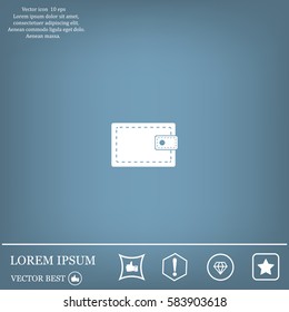 wallet icon. vector illustration. Flat design style