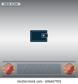wallet icon. vector illustration. Flat design style