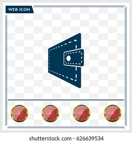 wallet icon. vector illustration. Flat design style