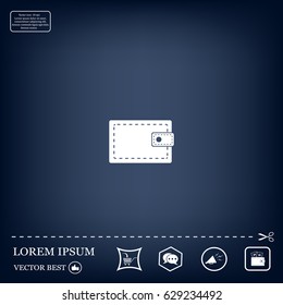 wallet icon. vector illustration. Flat design style