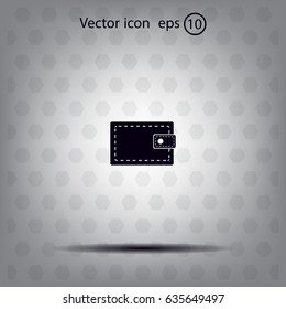 wallet icon. vector illustration. Flat design style